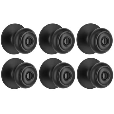 #ad #ad Defiant Hartford Matte Black Bed Bath Door Knob Contractor Pack 6 Piece $58.95