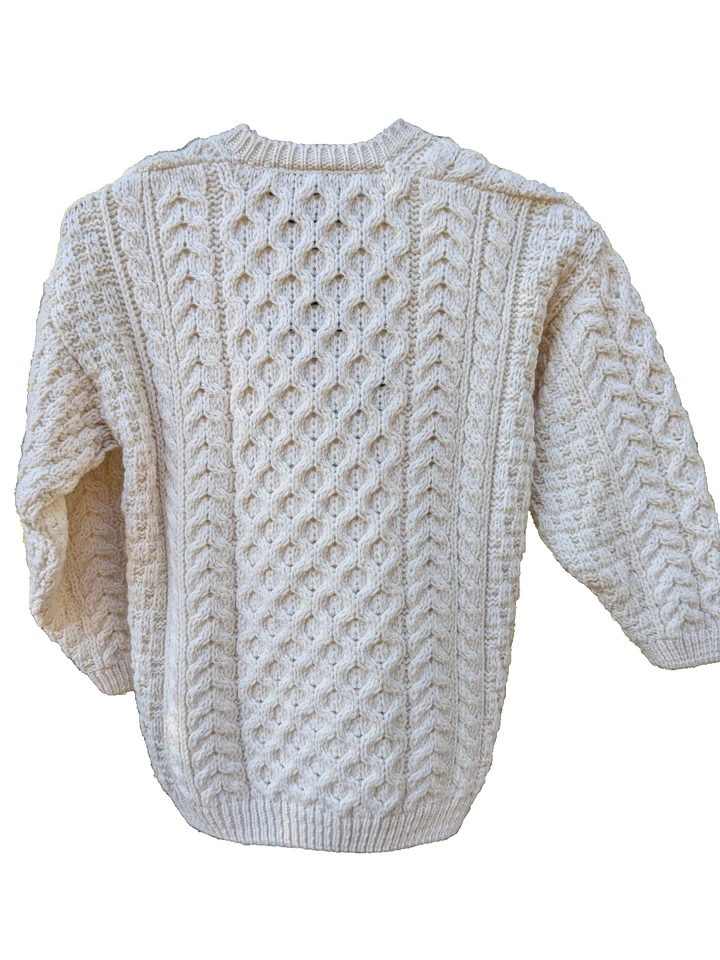 Suéter Cárdigan Niños Aran Woollen Mills Talla XL 100% Lana Merino Nueva Irlanda Foto 3 de 4