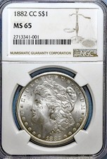 1882-CC Morgan Dollar/ NGC MS65/Carson City Mint/Uncirculated/Beautiful Coin