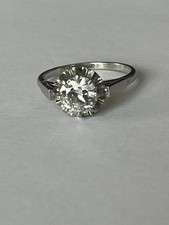 7173- Bague Solitaire Platine Diamant 1,26 ct