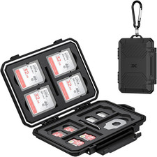 Estuche para tarjetas de memoria 8 SD 12 TF y 2 SIM impermeable IP67 con gancho