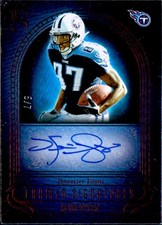 KEVIN DYSON 2025 PANINI SILHOUETTE RED FOTL FRAMED AUTO SP 5/7 TITANS