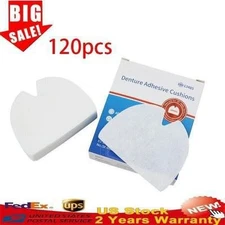 120 Pads/4 Pack Denture Adhesive Cushion Denture Adhesive Pad Non-zinc -Upper