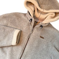 Vintage Y2K Woolrich Polartec Fleece Shearling Hooded Jacket โ Made in USA Small