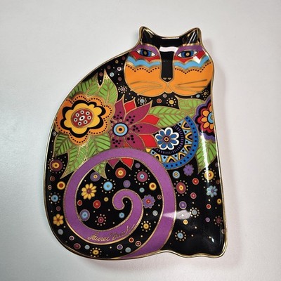 Vintage Royal Doulton Laurel Burch Katze Teller - Blühende Katze - Franklin