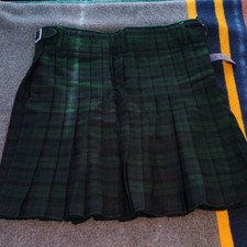 Scottish Design Tartans Green Tartan Traditional Kilt Skirt Acrylic Size 40