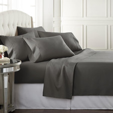 Bed Sheet Set Queen Size for Hot Sleepers, Hotel Premium Sheets with 4 Pillowcas