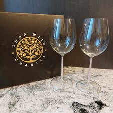 Crystal Infused Wine Glasses ~ Set Of 2 ~ High Quality Borosilicate Glass