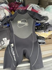 Gotcha Gear Men's XL Wetsuit Short 2mm 2Titanium2 Black Grey Half Shorty Wetsuit