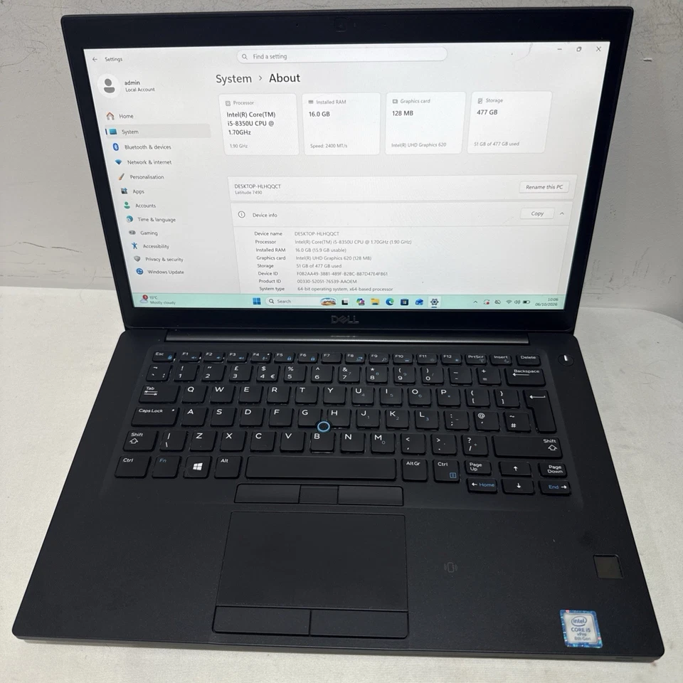 Dell Latitude 7490 · i5-8350U · 16GB · 512GB, photo 3 of 5