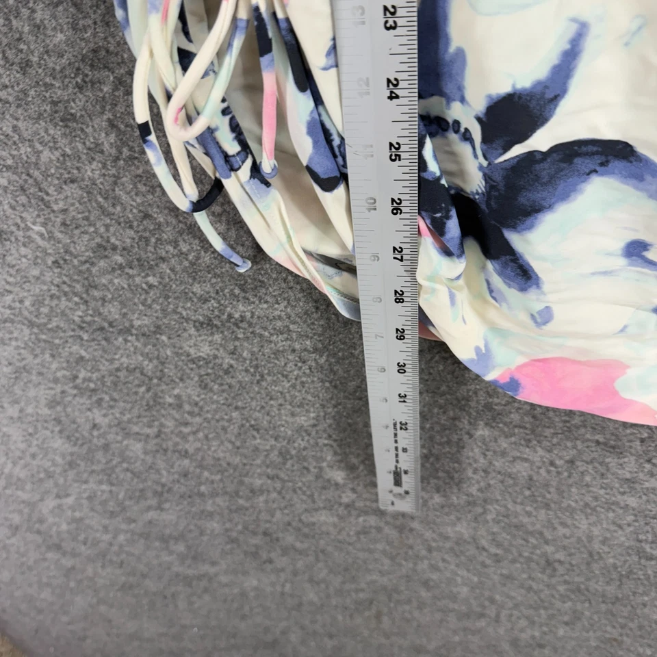 Croft & Barrow Tankini Top Women 24W Plus White Floral V-Neck Push Up Sleeveless - Image 4 of 4