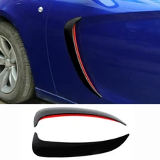 Front Door Side Fender Scoops Fin Vents Cover Trim For 2015+ Dodge Charger Black