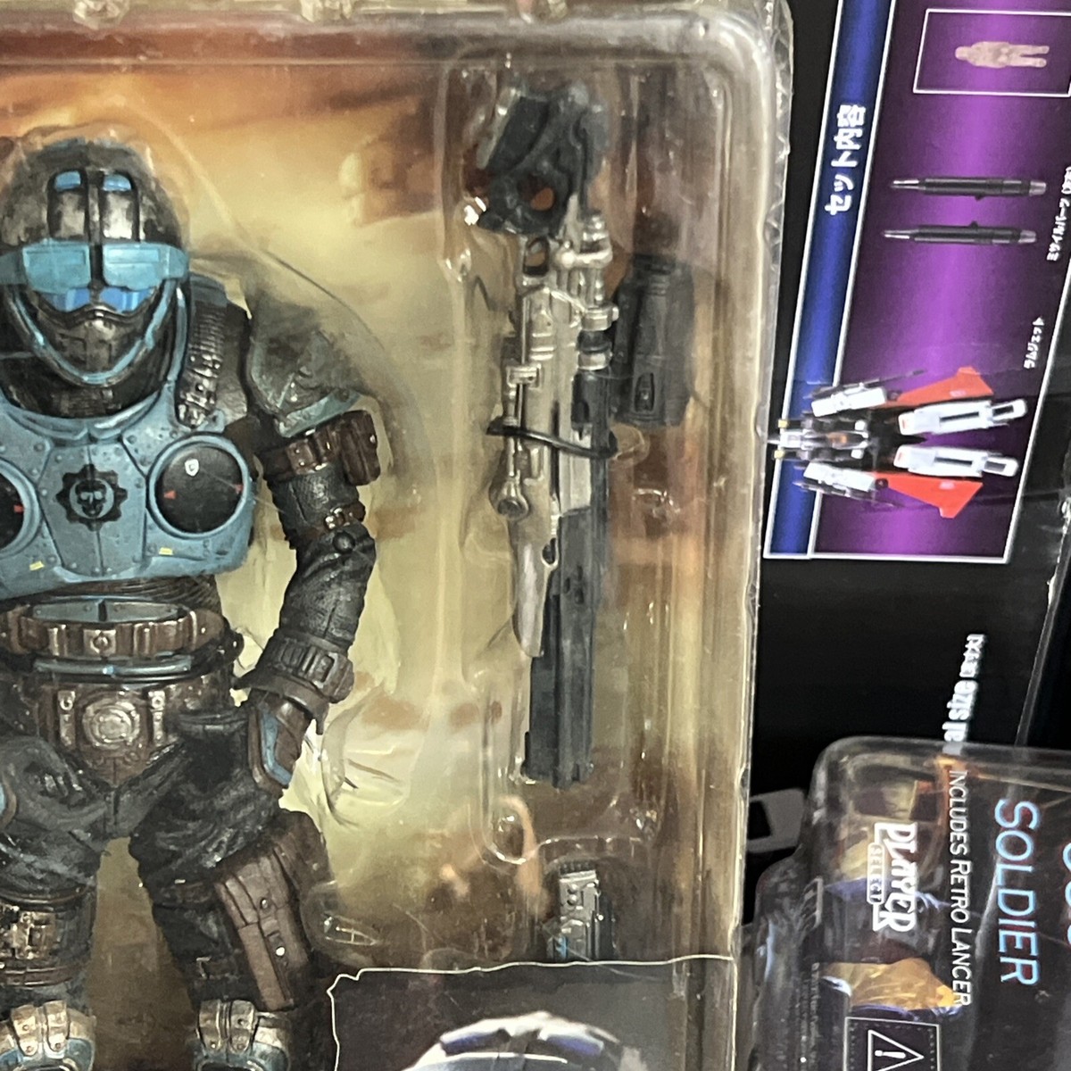 2009 NECA Toys Gears of War COG Soldier Longshot Lancer 7” Action