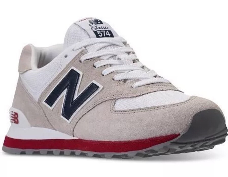 New Balance 574 Core Plus Men’s Size 9.5 Shoes Gray Gunmetal Red Blue ML574ESA New Balance 574 Core Plus Men’s Size 9.5 Shoes Gray Gunmetal Red Blue ML574ESA