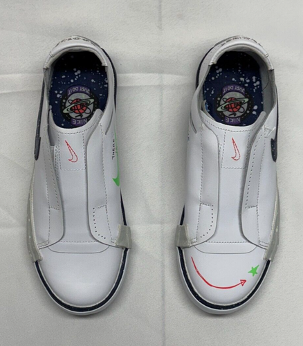 Nike Women's Sneakers Shoes Blazer The Planet Of Hoops White Navy Size 6 - Picture 4 of 8