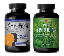 antioxidant anti aging - GRAY HAIR - SPIRULINA COMBO 2B - spirulina pills