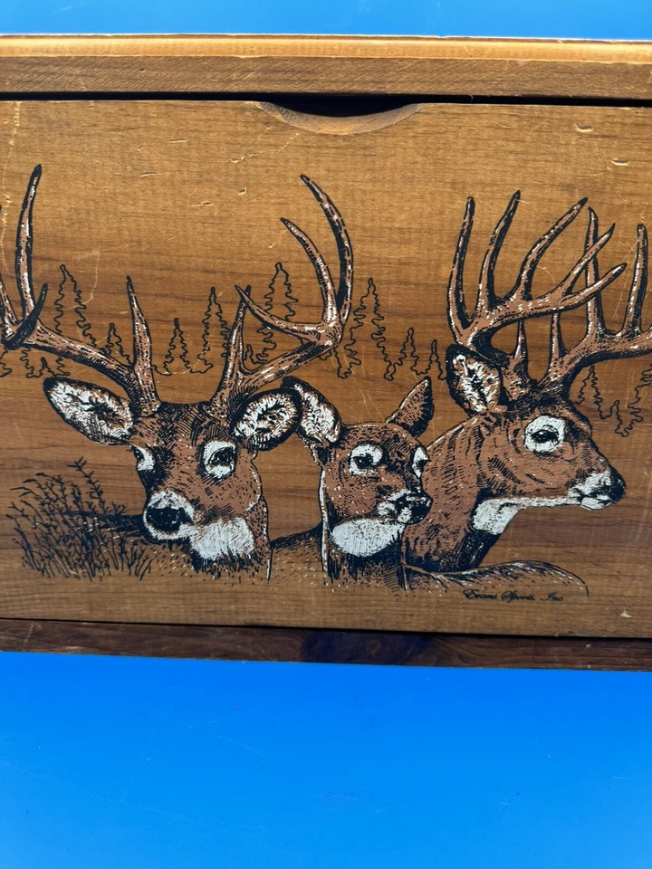 Cofre de almacenamiento de madera decorativo, hecho a mano por Evans Sport Inc. Foto 2 de 4