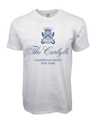 90s THE CARLYLE NEW YORK GRAPHIC  WHITE T-SHIRT