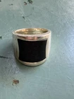 Vintage Norway Norwegian Estate  Sterling Silver Black Onyx Modernist Ring 372