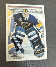 1992-93 OPC Premier Blues Hockey Card #40 Guy Hebert Rookie