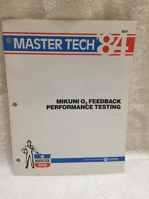 1984 CHRYSLER DODGE PLYMOUTH MIKUNI 02 FEEDBACK PERFORMANCE TESTING SHOP MANUAL