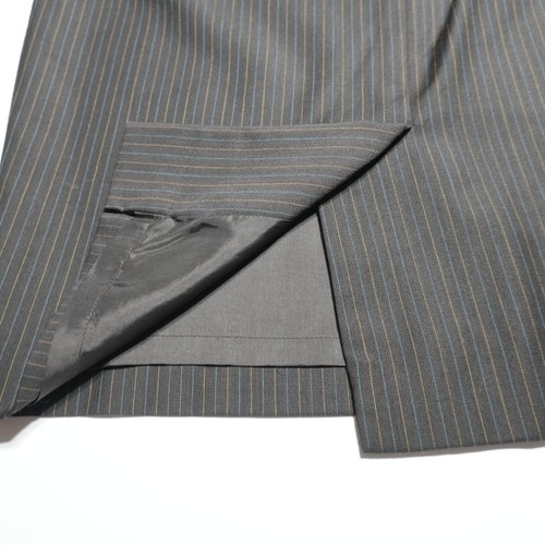 Loft Petites Pencil Skirt Size 2P Pinstripe Brown Wool-Mix Tailored Office Siren - Picture 8 of 14