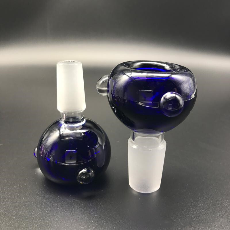 2PCS 14mm Male Bowl Thick Glass Bowl for Glass Bong Pipe Slide