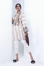 Pakistani Sana Safinaz Shalwar Kameez Kurta Kurti Embroidered Sz M