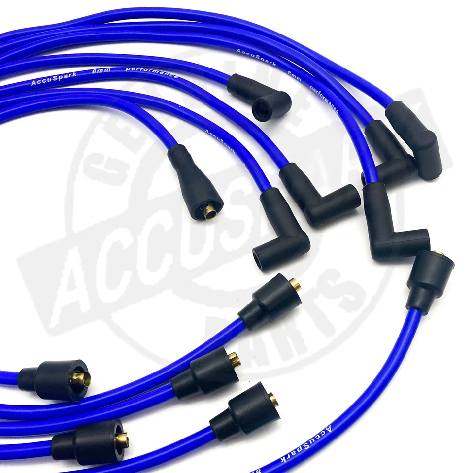 Conductores HT de rendimiento de silicio azul AccuSpark 8 mm para 6 cilindros Jaguar E-Type Foto 2 de 4