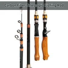 Dr.Fish 1.8-2.7M Telescopic Fishing Rod Casting/Spinning Reel Carbon Fiber Pole