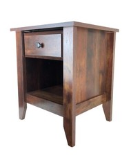Better Homes & Gardens Leighton Nightstand Rustic Cherry Bedside Table 1 Drawer