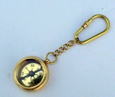 Nautical Brass Necklace Solid Brass Working Compass Key Chain