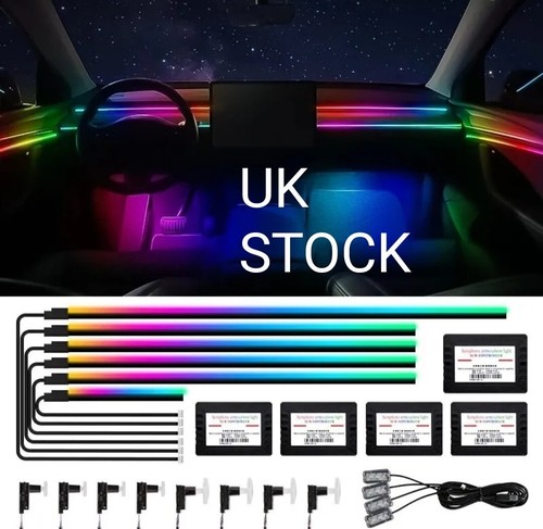 18 en 1 luces LED atmósfera ambiental RGBIC con cuentas LED completas sinfónicas para automóvil stock del Reino Unido - Imagen 3 de 17