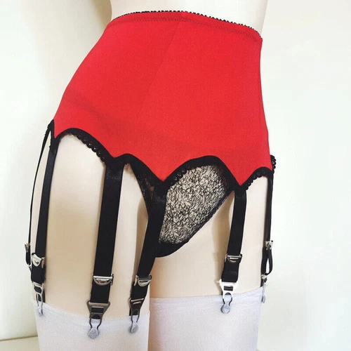 Damen Vintage Retro Strapsgürtel Strumpfhalter 10 Straps mit Metallclips S-3xl.Y - Bild 8 von 26
