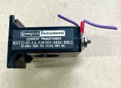 Crompton Instruments Current Transformer P/N 802-943U-NWLS Ratio 60:5A