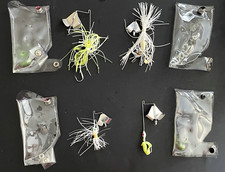 Lot of 4 BUZZBAIT LURES Mixed Colors Bass Fishing with Hand-Made Plastic Cases