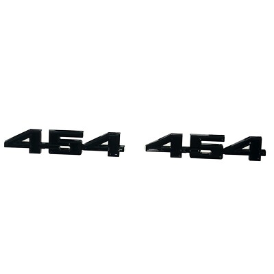 2Pc Black Gloss 1970-1974 SS 454 Chevelle El Camino 454 Fender Badges ...
