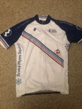 Hincapie Cycling Jersey 2017 Answer to Cancer Ride White Blue Youth Large/ Adult