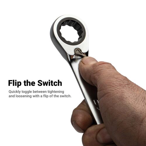 Capri Tools 120-Tooth Ultra-Smooth Reversible Ratcheting Wrenches Set, Metric - Picture 7 of 9