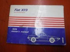 1974 Fiat X1/9 Original Factory Owner'S Manual Owners