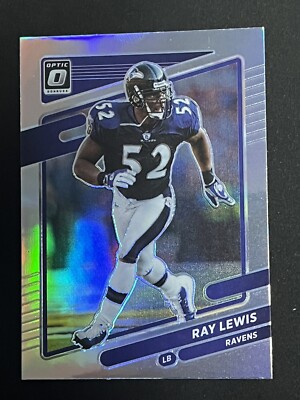 Ray Lewis 2021 Panini Donruss Optic Silver Holo Prizm #131 Baltimore Ravens HOF