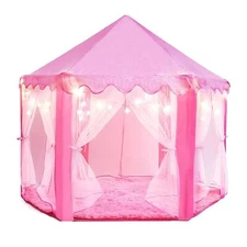 Princess Tent for Kids - 55" X 53" with Led Star Lights | Princess Toys | Tod...