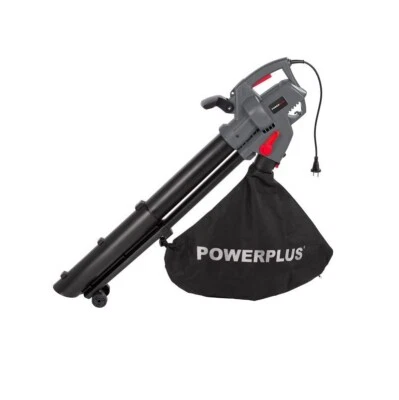 POWERPLUS Soffiatore aspiratore Trituratore elettrico con sacco per foglie giardino 3000 W