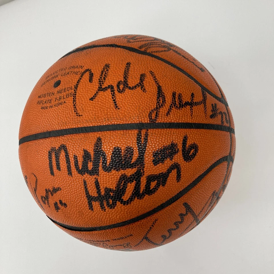 1987-88 Portland Trail Blazers Team Signed Game Used Spalding Basketball JSA COA - Image 4 of 4
