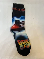 Back to the Future DeLorean, Novelty Crew Socks, 80's Mid-Calf NEW