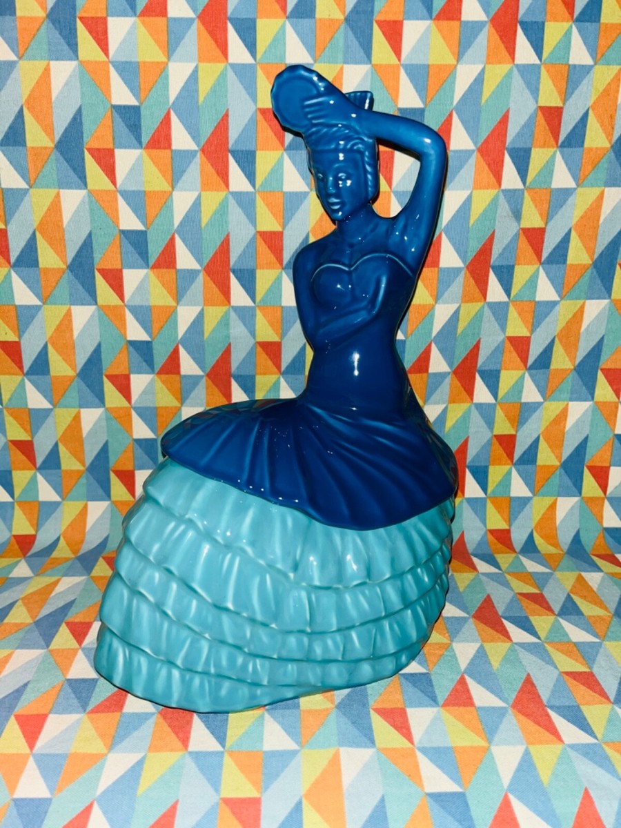 DANCING LADY COOKIE JAR lapis turquoise blue FIESTA NEW fiestaware