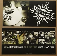 Sully Erna GODSMACK Metallica Tour 2004 DOUBLE SIDED PROMO POSTER FLAT 4 side CD