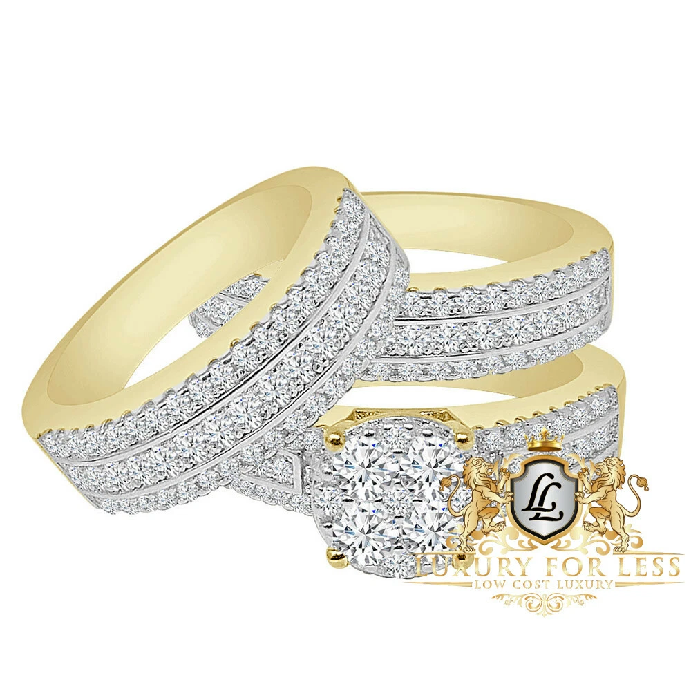 Bride and deals groom ring set