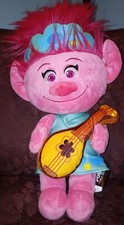 Trolls World Tour Poppy w/ Guitar Large Plush Stuffed Toy 20" Doll Dreamworks P