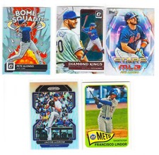 2022 Panini Donruss Optic Pete Alonso Bomb Squad Silver Holo Mets 5 Card Lot